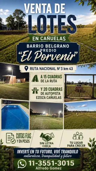 Venta de Lotes en Cañuelas