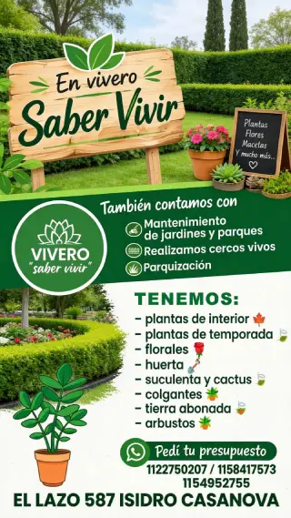 Vivero Saber Vivir en Isidro Casanova